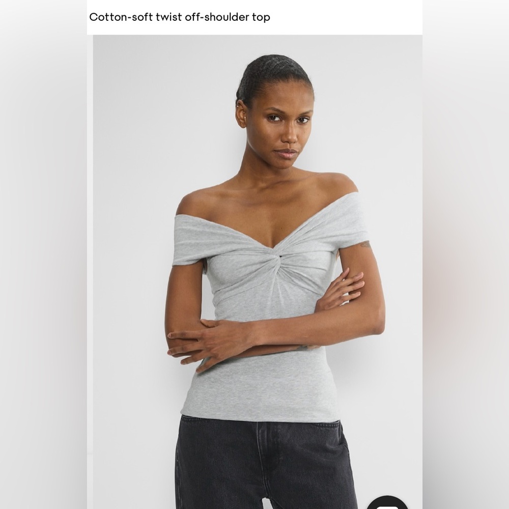 Aritzia Twist Off Shoulder Top